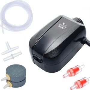 Uniclife Aquarium Air Pump Dual Outlet Fish Tank Aerator