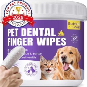 No-Rinse Dog Dental Care Wipes, Cat & Dog tooth brushing kit